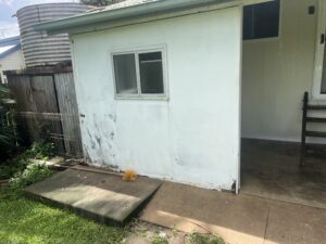 Clean wall of a house we just cleaned in Walkerston