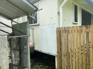 Clean wall after wash