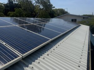 Clean Colourbond roof and solar panels after roof cleaning Slade Point