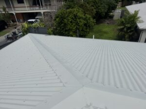 Completed roof cleaning project