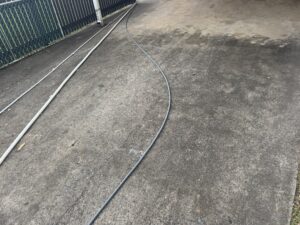 Cleaning rear patio concrete area West Mackay