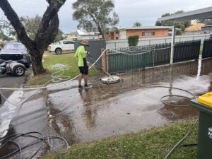 Driveway cleaning West Mackay with commercial surface cleaner