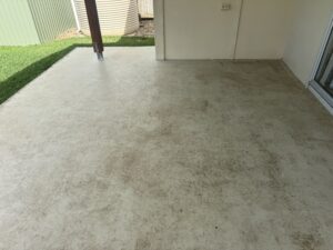 Pressure cleaning the back patio
