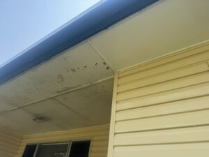 You can see a noticeable before and after on the eves.